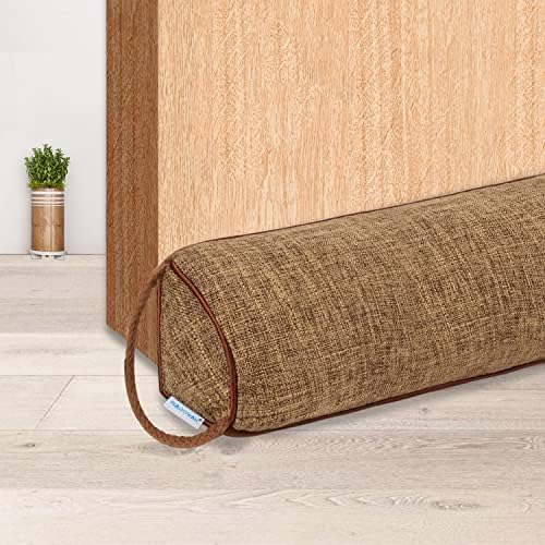 NABOWAN 32" Weighted Under Door Draft Stopper -Triangular Door Draft Blocker with Hook Loops, Weather Stripping Noise Blocker