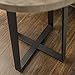 Walker Edison Anastasia Modern Metal Wrap X Base Accent Table, 18 Inch, Grey Wash