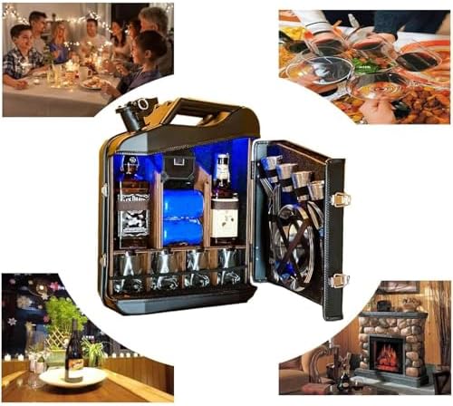 Personalized Portable Whiskey Bar, 20L Mini Drinks Cabinet, Large Capacity Small Bar, for Friends & Family, Indoor Party Decoration (45x35x17cm)