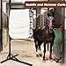 CraftyDream 8-Tier Saddle Pad Rack with Stand, Long Rack Arms Horse Blanket Holder Horse Pad and Blanket Storage for Tack Room Organization Trailer Accessories