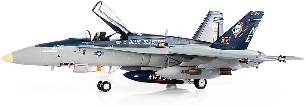 Motor city classics JC Wings | 1:72 Scale Model Military Aircrafts | F/A-18C Hornet, U.S. Navy, VFA-34 Blue Blasters, The Last Cruise, 2018 | Model JCW-72-F18-018