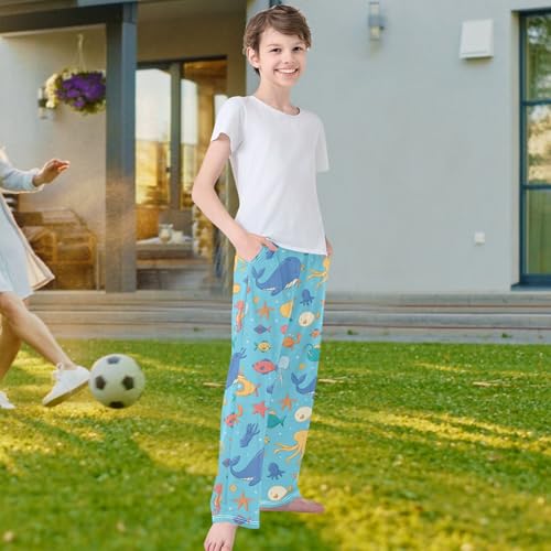 visesunny Boys Joggers Pants Soft Sweatpants Winter Loung Animal Print Long Bottoms Christmas Trousers with Pockets Size S-XL4