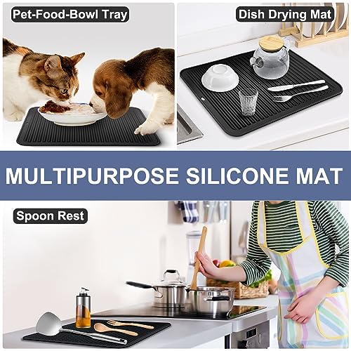 Image of Walfos Large Silicone Trivet 16x12 Inch, Trivets for Hot Pots and Pans, Heat Resistant Pot Holders Hot Pads for Kitchen Quartz Countertops, Hot Dishes