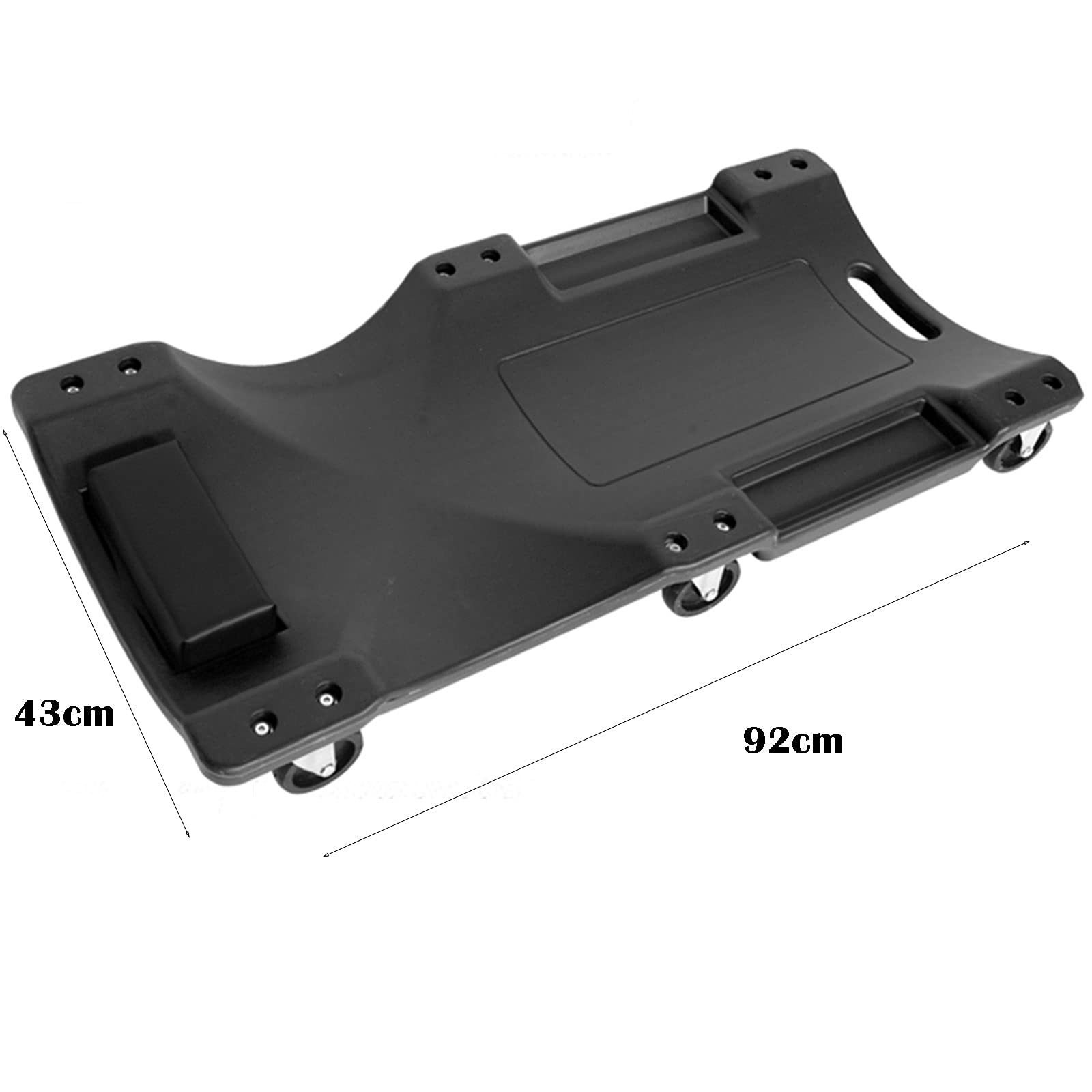 ARCH Plástico Camilla Mecanico De Automóviles, Tablero De Ruedas De Garaje De Garaje con Ruedas De Ruedas, Caja De Herramientas Y Tablero De Mentira Ergonómico, para Taller Y Hogar. (Color : Black)