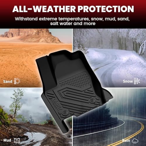 Image of LASFIT Floor Mats for Toyota Land Cruiser 2026 2025 2024 2027, All Weather TPE Custom Fit Rear Trunk Mat for Land Cruiser Accessories, Land Cruiser Cargo&Backrest&Floor Mats