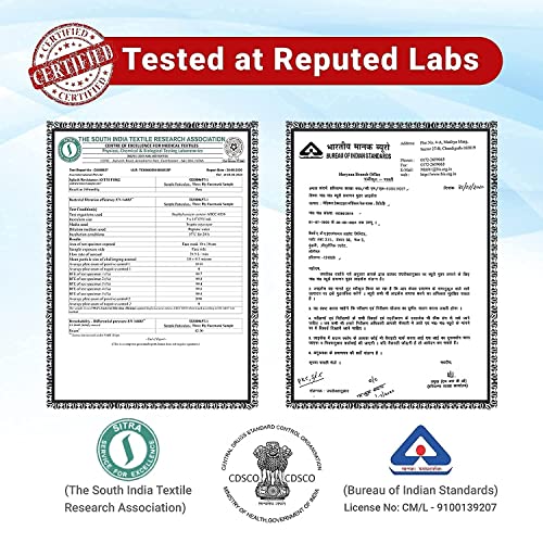 Image of Careview CARE VIEW N95 N95 SITRA Approved, 3 Ply Disposable Surgical Mask (Blue, Pack of 200) With Built in Metal Nose Pin and 1 Melt Blown Layer