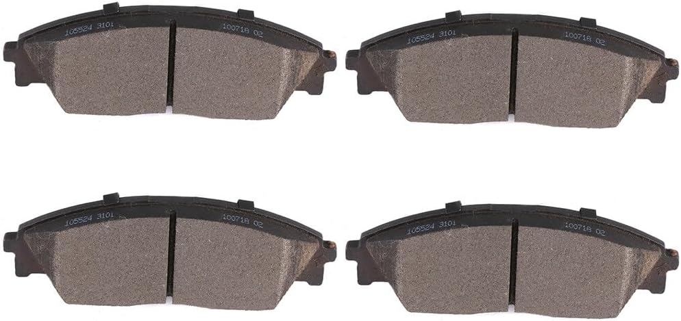 SCITOO D373 Semi-Metal Brake Pads Kits Front Replacement For Honda Civic 1988-1991,For Honda CRX 1990-1991,For Honda Prelude 1988-1990