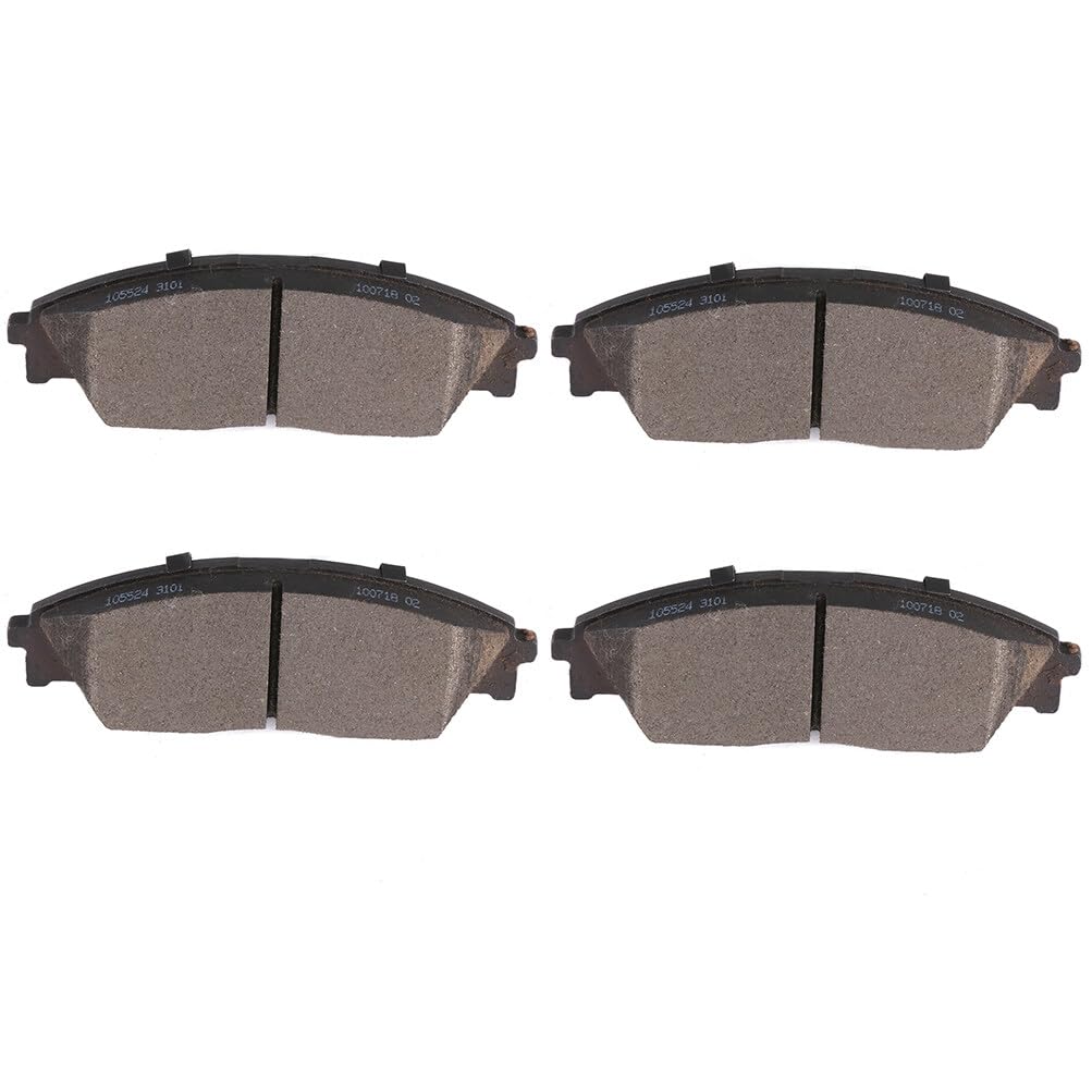 SCITOO D373 Front Semi-Metal Brake Pads Sets - Fit For Honda Civic 1988-1991, CRX 1990-1991, Prelude 1988-1990