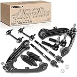 A-Premium Set of 10, Front Upper Control Arm, Sway Bar Link, Inner Outer Tie Rod End, Compatible with Chevrolet Colorado 2006-2012, GMC Canyon 2006-2012, Isuzu I-280 2006, I-290 2007-2008, I-370 2008
