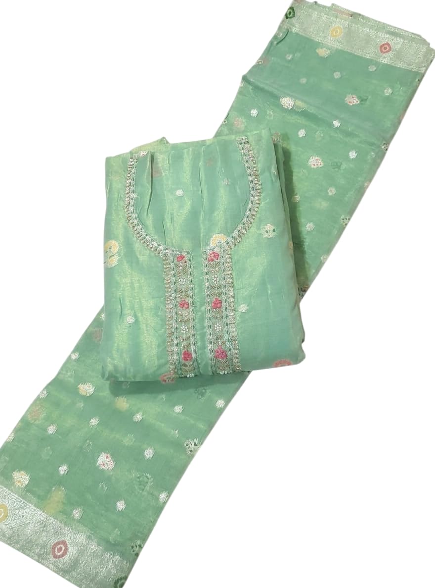 Women's Mint Green Stitched Salwar Suit-picture-26