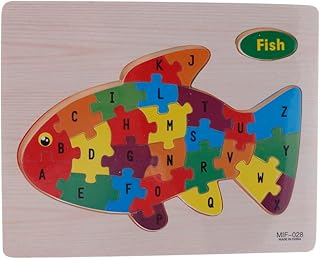 3A Mif-028 Wood Fish Puzzle Toy For Kids - 3-5 Years Multi Color