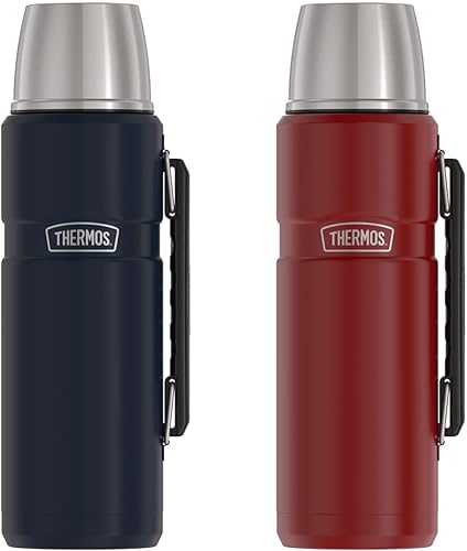THERMOS Stainless King - Paquete de botellas de bebidas aisladas al vacío, 40 onzas (paquete de 2)