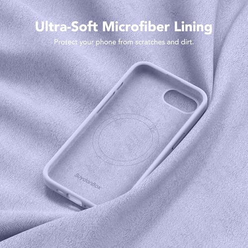 Image of Magnetic for iPhone 17e /iPhone 16e Case, Compatible with MagSafe, [Soft Anti-Scratch Microfiber Lining] Slim Silicone Shockproof Protective Phone Case for iPhone 17e /16e 6.1 inch, Lilac
