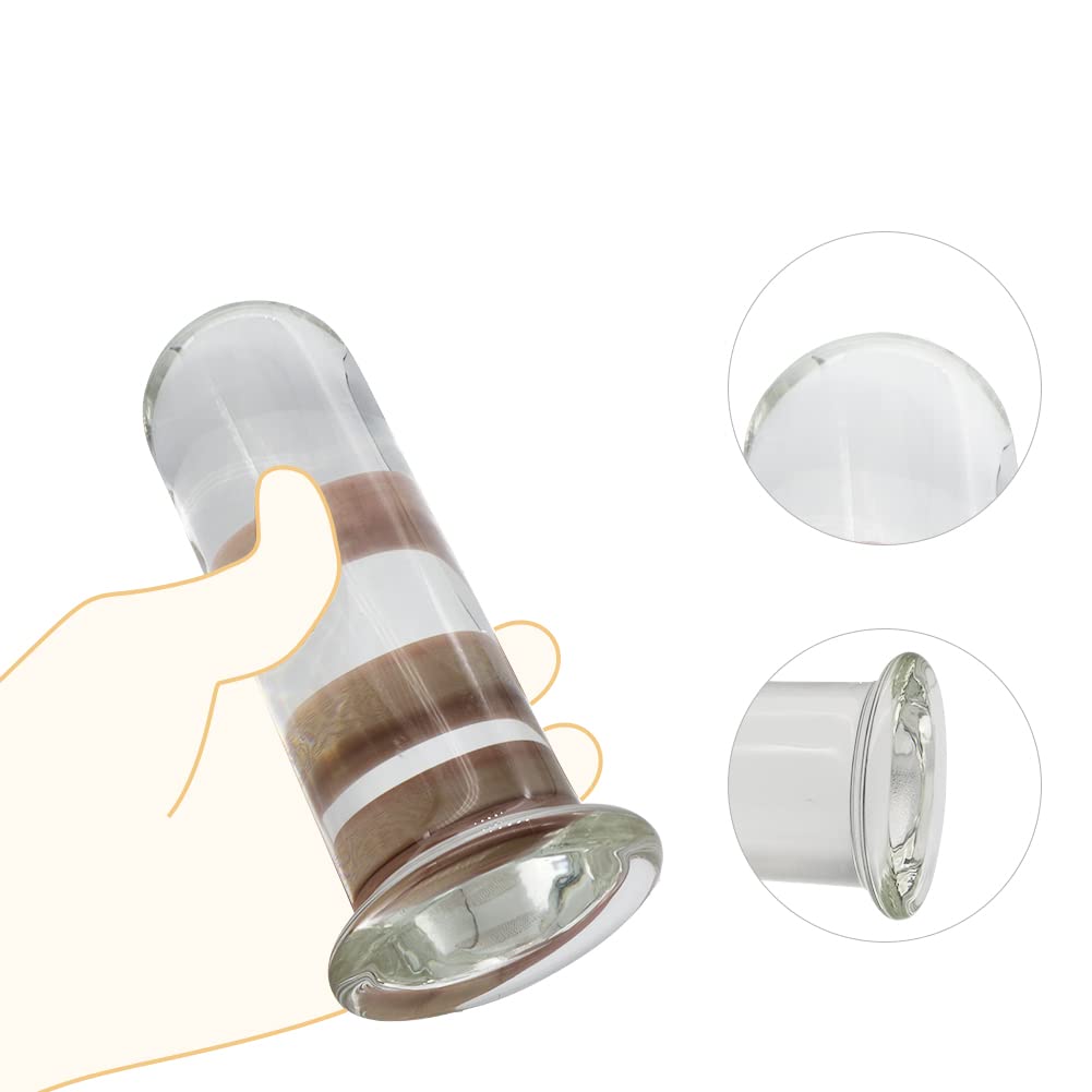 FST arge Butt Plug Big Crystal Dildo G spot Stimulator Sex Pleasure Wand for Women Men Adult Products Masturbation Glass Dildo: M