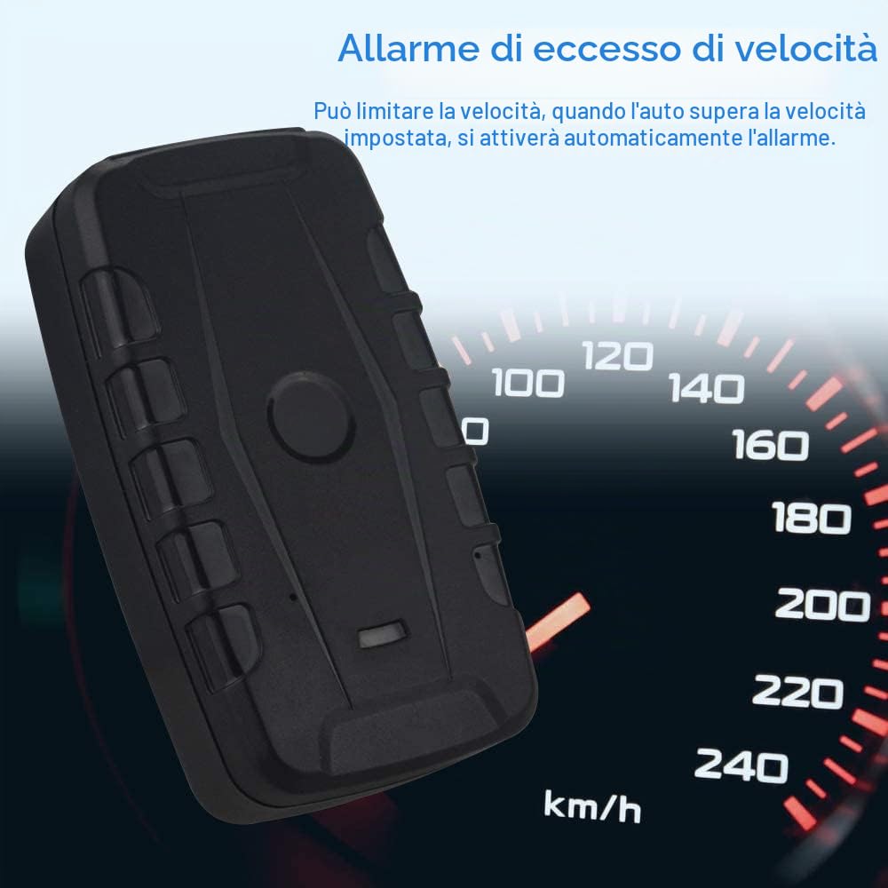 Zeerkeer GPS Tracker per Auto,Localizzatore GPS per Auto Anti-perso,Tracciatore di Posizione in Tempo Reale GPS Tracker con IP67 Impermeabile Geo-fence Alarm App Gratuita 250 Giorni Standby(20000mAh）