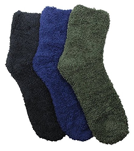 Image of Stanzino 6 PAIRS WOMEN COZY FUZZY NON SKID STRIPES SUPER SOFT WINTER SLIPPER SOCKS 9-11