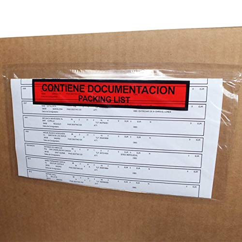 1000 sobres Packing List Adhesivo. 225 x 120 mm