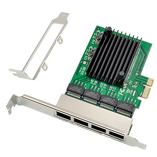 RJ-45 4-Port Ethernet Server Adapter Gigabit Network Card PCI-E X1 Interface, 500219084 miniatura 1
