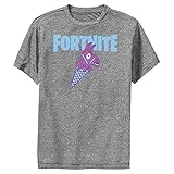 Fortnite Llama Cone Boys Short Sleeve Tee Shirt Charcoal Heather