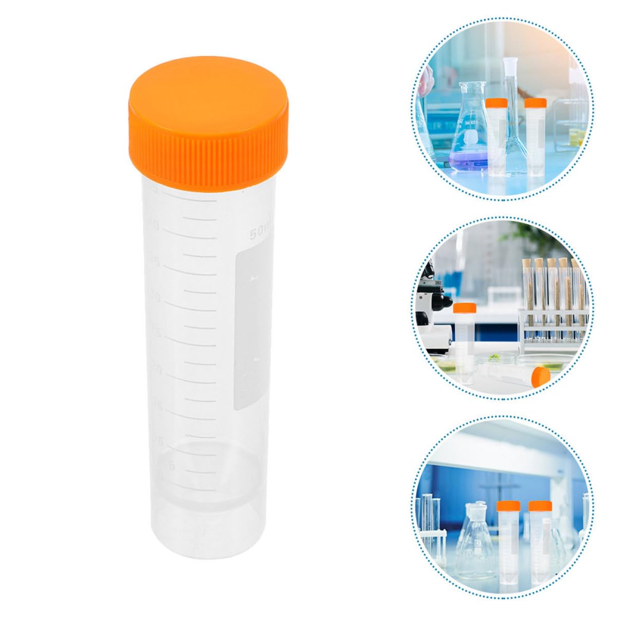 10 Stück 50 Ml Labor Zentrifugenröhrchen aus Polypropylen mit Schraubverschluss Auslaufsicher für Probenvorbereitung und Lagerung