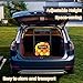 Heavy-Duty Portable Pickleball & Tennis Ball Collector – Holds 80 Tennis or 50 Pickleball Balls | 3 levels Adjustable Retriever Basket Gatherer Picker Hopper Container for Picking, Storage & Training