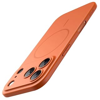 JETech Cover Magnetica Slim per iPhone 17 Pro 6,3 Pollici, Compatibile con MagSafe, Custodia Ultra Sottile Minimalista con Finitura Opaca e Protezione Completa Lenti Fotocamera (Arancione) - Amazon product rated Grade B