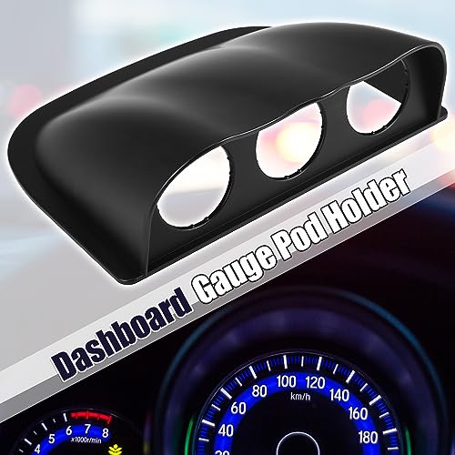 Support manomètre 52mm à 3 trous en ABS résistant aux reflets de console