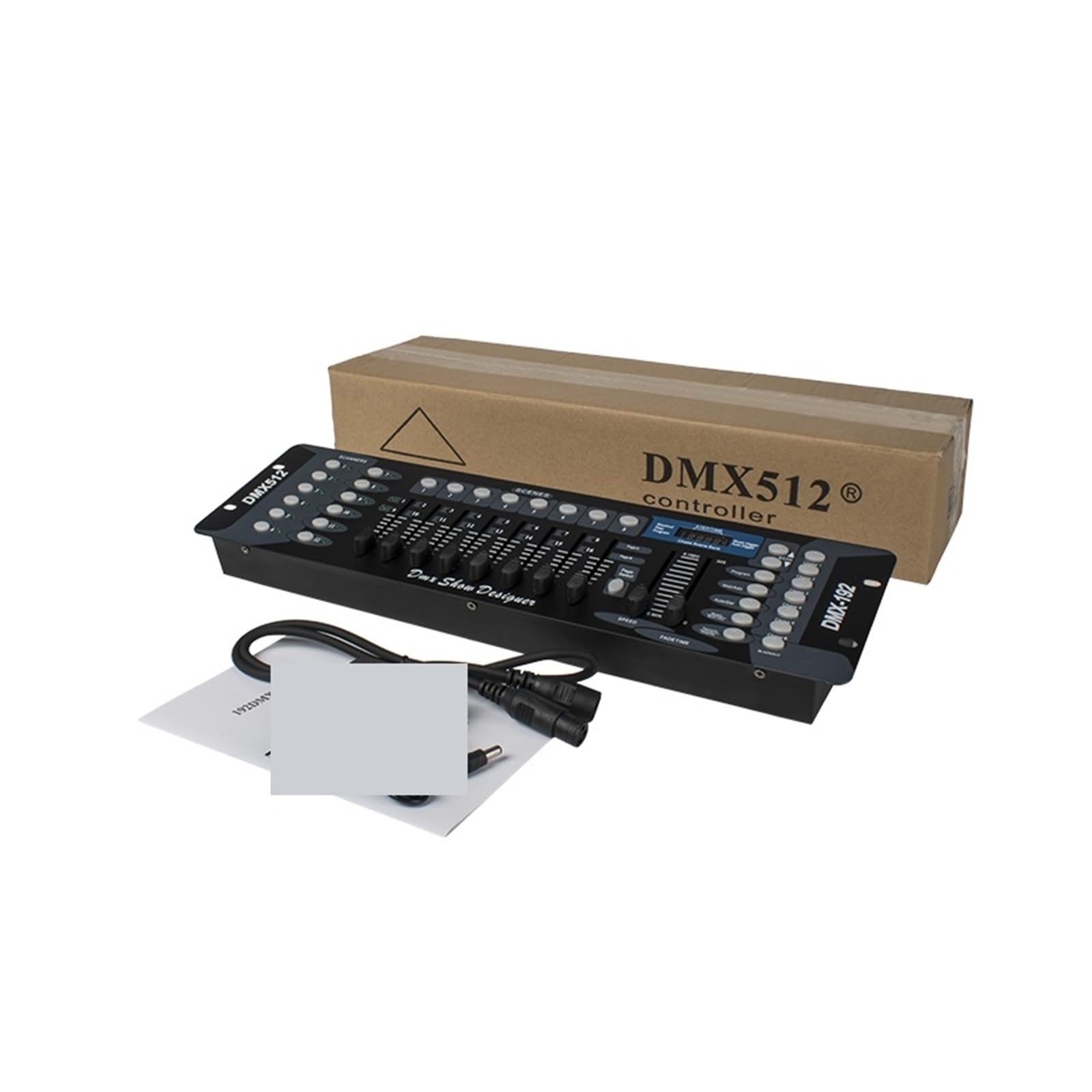DMX Controller, DMX192 Controller Console 8 Programmable Scenes Voice Features for DMX512 Disco Equipment