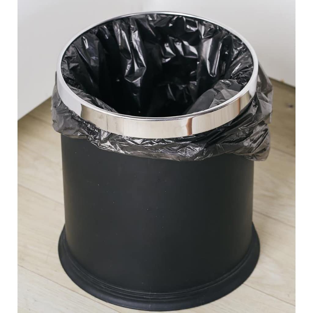TOMYEUS Pojemnik na odpady mały kosz na śmieci otwarty górny mały kosz na papier, okrągły kosz na śmieci, metalowy kosz na odpady, do kuchni salonu biura kosz na śmieci