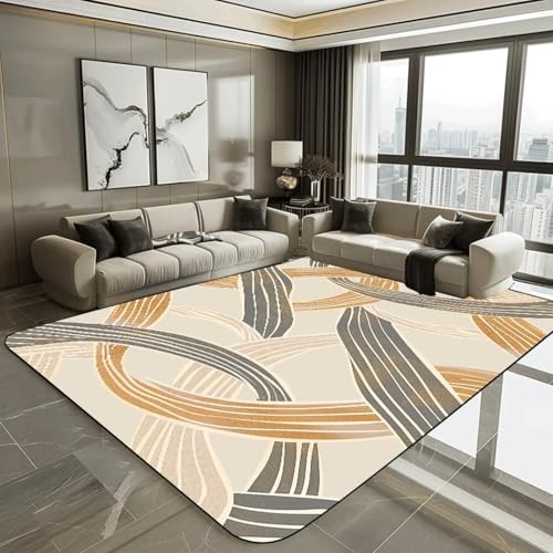 Tapis de luxe grande surface décoration moderne salon chic - 2