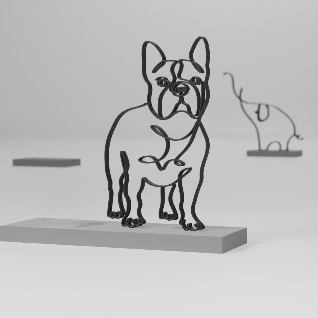 EROTNGO Modern Bulldog Figurine, Minimalist Design for Office Decor, Ideal Gift for Dog Enthusiasts and Collectors 2