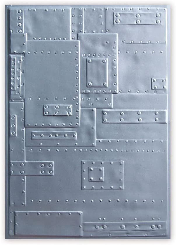 (SIZC7) 3-D Texture Fades Embossing Folder, Gray Large