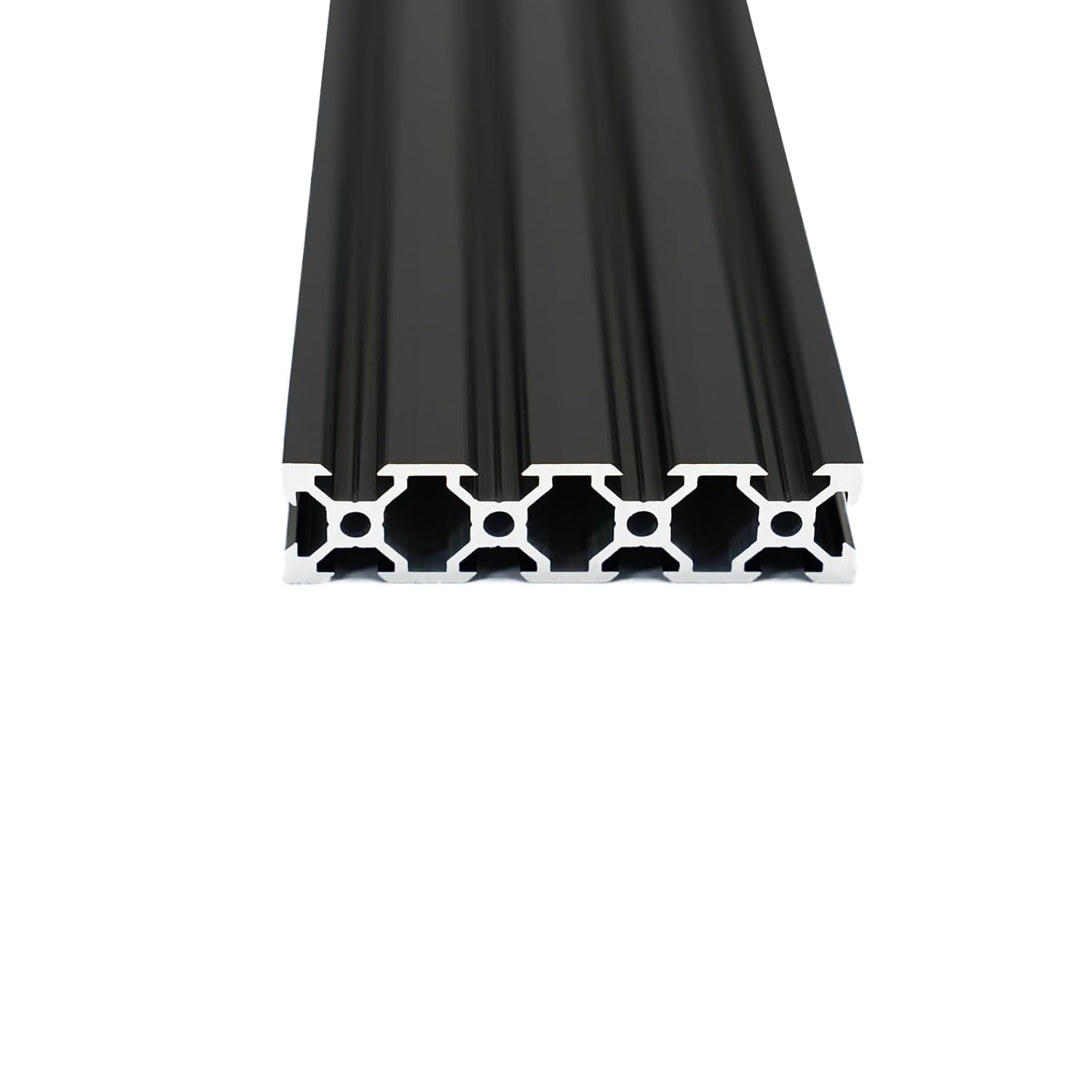 Iverntech 2PCS 600mm V Slot 2080 Aluminum Extrusion Profile 23.62 inches Black European Standard Anodized Aluminum Profile for DIY 3D Printer and CNC Machine