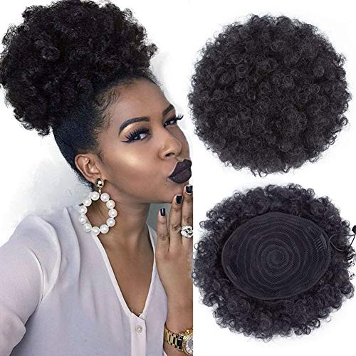 GuangAo Synthetic Afro Puffs Drawstring Ponytail for black woman Puff Short Kinky Curly Hair Large Size with Bun Hairpieces Updo Hair