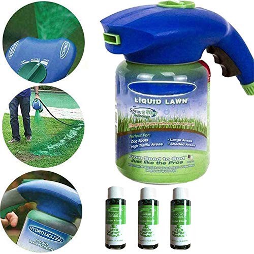 xiaozhifu Liquid Lawn System Grass Sprayer,Garden Hydro Liquid Sprayer Household Hydro Seeding System Lawn Spray Device Grass Lawn Care Garden Tools