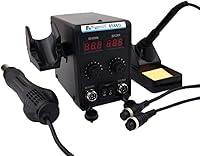 Vista 7 de 8586D 110V Solder Station, 2 in 1 LCD Dual Digital Display SMD Hot Air Gun Rework Station and Soldering Iron,750W