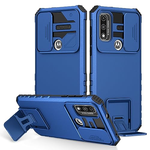 Funda para Motorola Moto E7i Power antigolpes parachoques azul