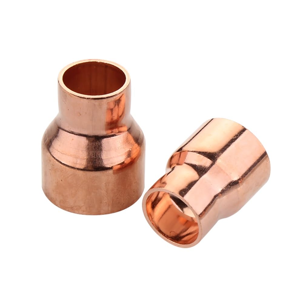 Lmrxofe One Color End Feed Reducer Coupler - 99.9% Pure Copper Weld Socket Connector, 8-6.35Mm To 32-28.6Mm 1Pcs(32-12.7Mm)