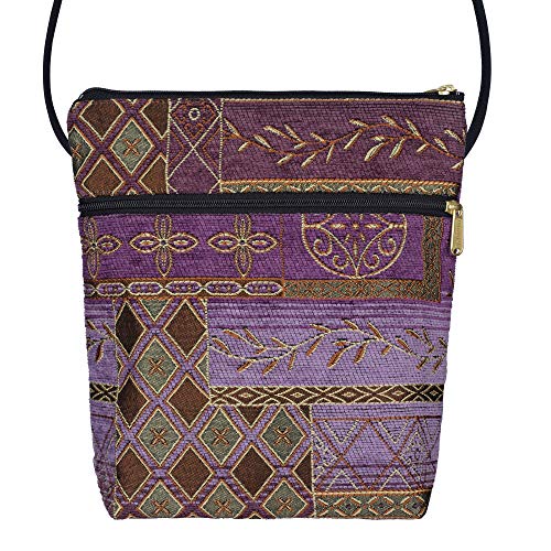 Danny K. Women's Tapestry Bella Purse Crossbody Handbag, Adjustable Cord, Handmade in USA (Neptun/Purple) - Thumbnail 2