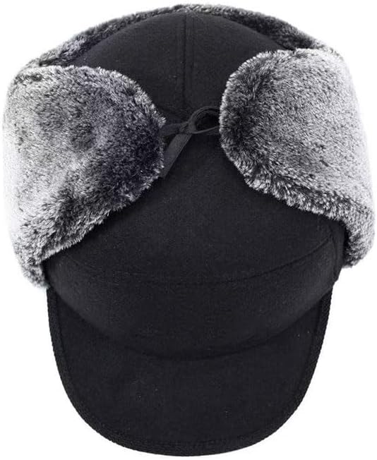 Hats for Winter Warmth Men's Elderly Outdoor Plush Thickened Ear Protection Dad's Duck Tongue Hat