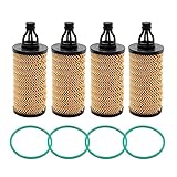 Anxingo 4 Pack 311401 Oil Filter Replacement for 2014-2019 Maserati Ghibli Quattroporte V6,