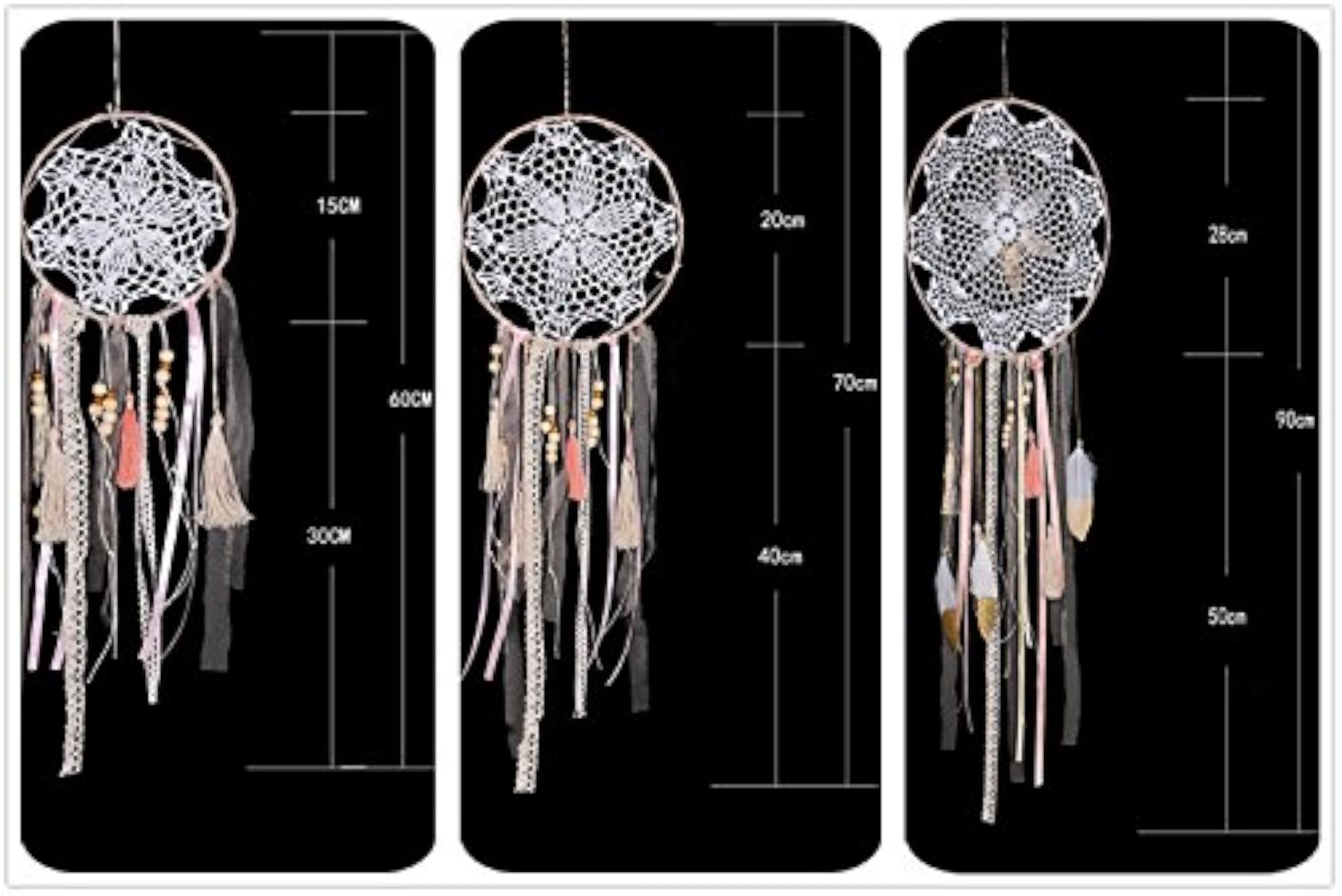 3Pcs Boho Decor Dream Catcher Feather Kit for Girls