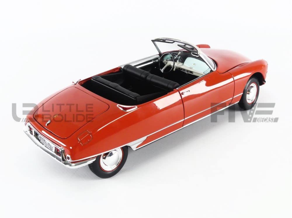 Norev NV181599 1:18 Citroën DS 19 Cabriolet 1961-Corail Rosso Citroen Modello Collezionabile, Multi