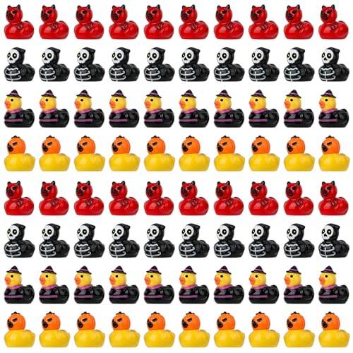 GGSTDDUP 40 Pcs Halloween Mini Resin Ducks, Tiny Halloween Ducks - image 8