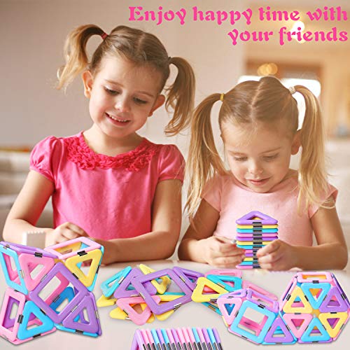 HOMOFY 42pc Castle Magnetic Blocks Learning & Development Magnetic Tiles Blocks 3D STEM Educational Kids Toys for 2 3 4 5 6 Years Old Boys Girls Toddlers Gifts - Thumbnail 4