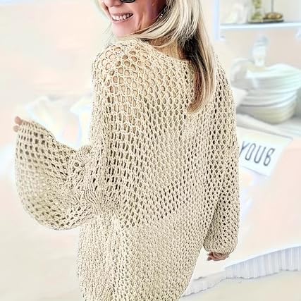 Womens Summer Crochet Hollow Out V-Neck Star Graphic Pullover Sweater Knit Tops Shirts Beach Cover Ups Streetwear3