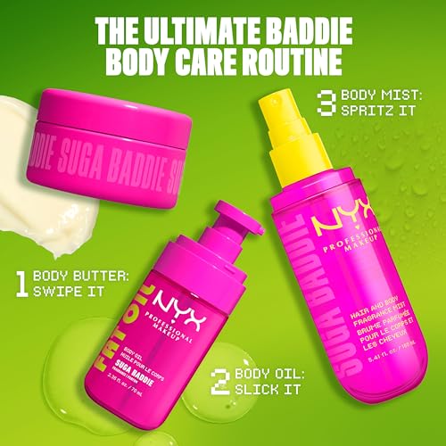 NYX PROFESSIONAL MAKEUP Fat Oil Body Oil in Suga Baddie, Vanilla Scented Body Glow Moisturizer With Vitamin E for 24HR Hydration and Glowing Skin, Glossy Finish, Vegan & Cruelty-Free - image 9