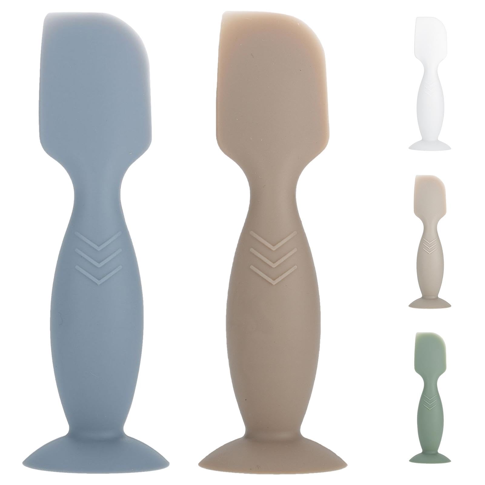 Set van 4 mini-babyluiercrème spatel applicator, zachte siliconen Set van 4 mini-babyluiercrème spatel applicator, zachte siliconen