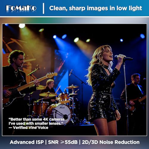 Image of FoMaKo NDI PTZ Camera 30X Optical 16X Digital Zoom, NDI 6 & HX3, 1080P 60fps AI Auto-Tracking /Auto Frame, HDMI 3G-SDI USB3.0 PoE+, LCD IP Display for Live Streaming Church Worship Conference Room-KN30