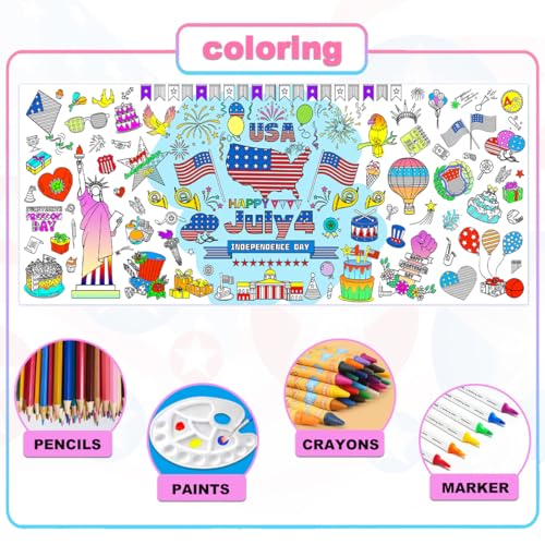 JUNQIU-US-4th-of-July-Coloring-Table-Cloth-for-Kids-72-31Inch-Patriotic-Tablecloth-Independence-Day-Giant-Coloring-Poster-Patriotic-Party-Decoration JUNQIU US 4th of July Coloring Table Cloth for Kids 72 31Inch Patriotic Tablecloth Independence Day Giant Coloring Poster Patriotic Party Decoration